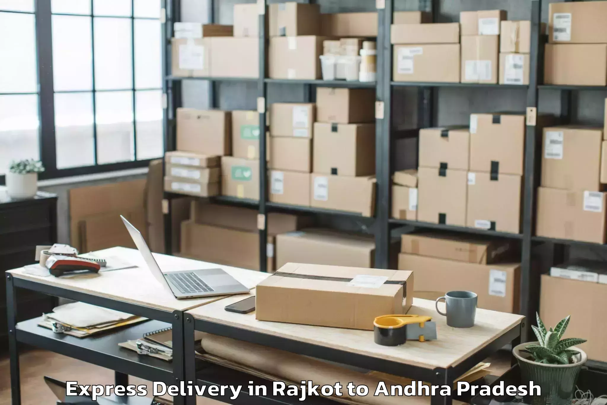 Leading Rajkot to Karlapalem Express Delivery Provider